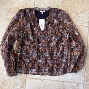 Current Air “Nina” Top Multicolor Floral Blouse